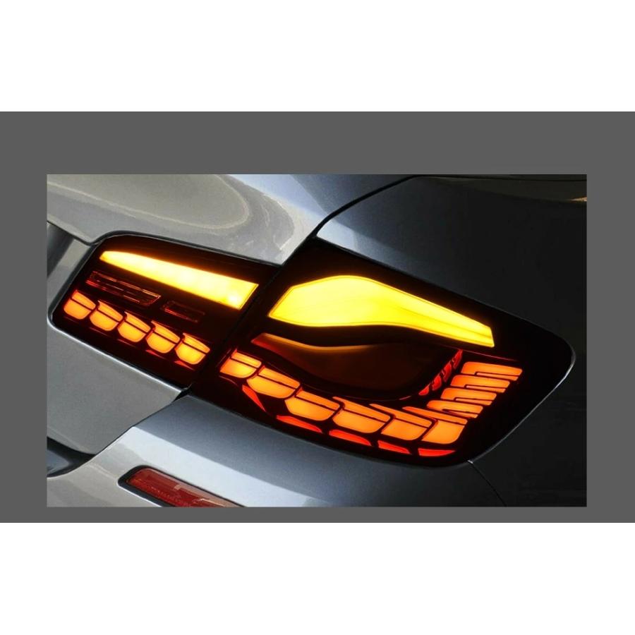 LED テールライト BMW 5シリーズ F10 '13-'16 シーケンシャルウィンカー テールランプ AOKEDING タイプB レッド