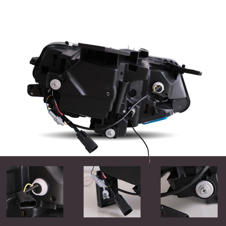 LED ヘッドライト カマロ 16-18 シボレー シーケンシャルウィンカー クリア VLAND