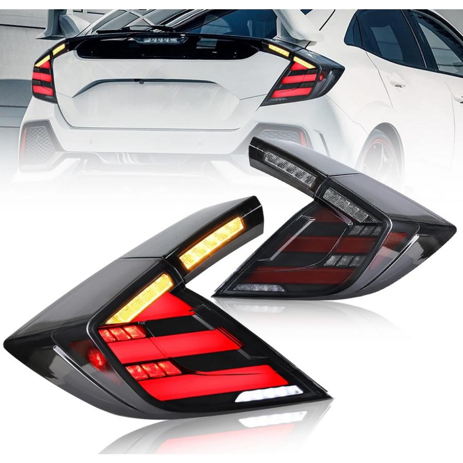 シビック FK7 FK8 社外 LED テールライト スモーク シーケンシャル ホンダ（HONDA） LED テールライト シビック FK7 FK8 シーケンシャル