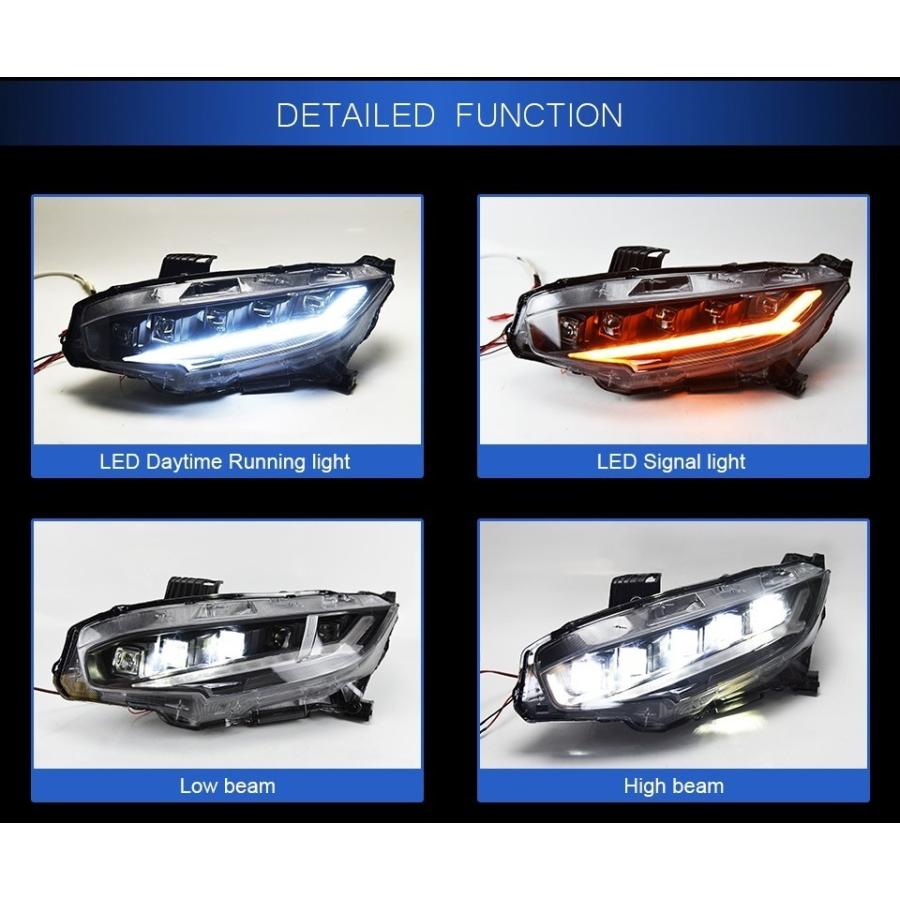 シビック FK8 FK7 FC1 LED ヘッドライト 左右 ヘッドランプ