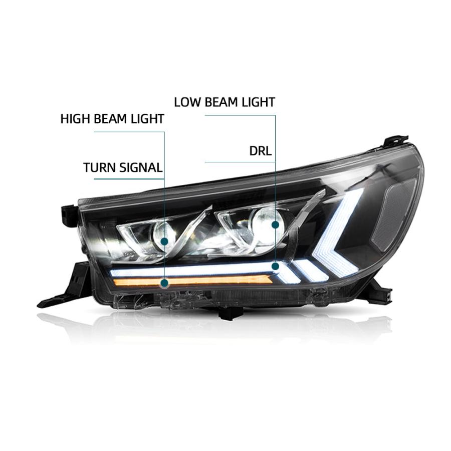トヨタ LED ヘッドライト ハイラックス GUN125 シーケンシャル トヨタ LED ヘッドライト ハイラックス GUN125 シーケンシャル