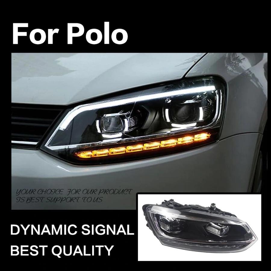 フォルクスワーゲン ヘッドライト ポロ 6R LED POLO クリア AKD