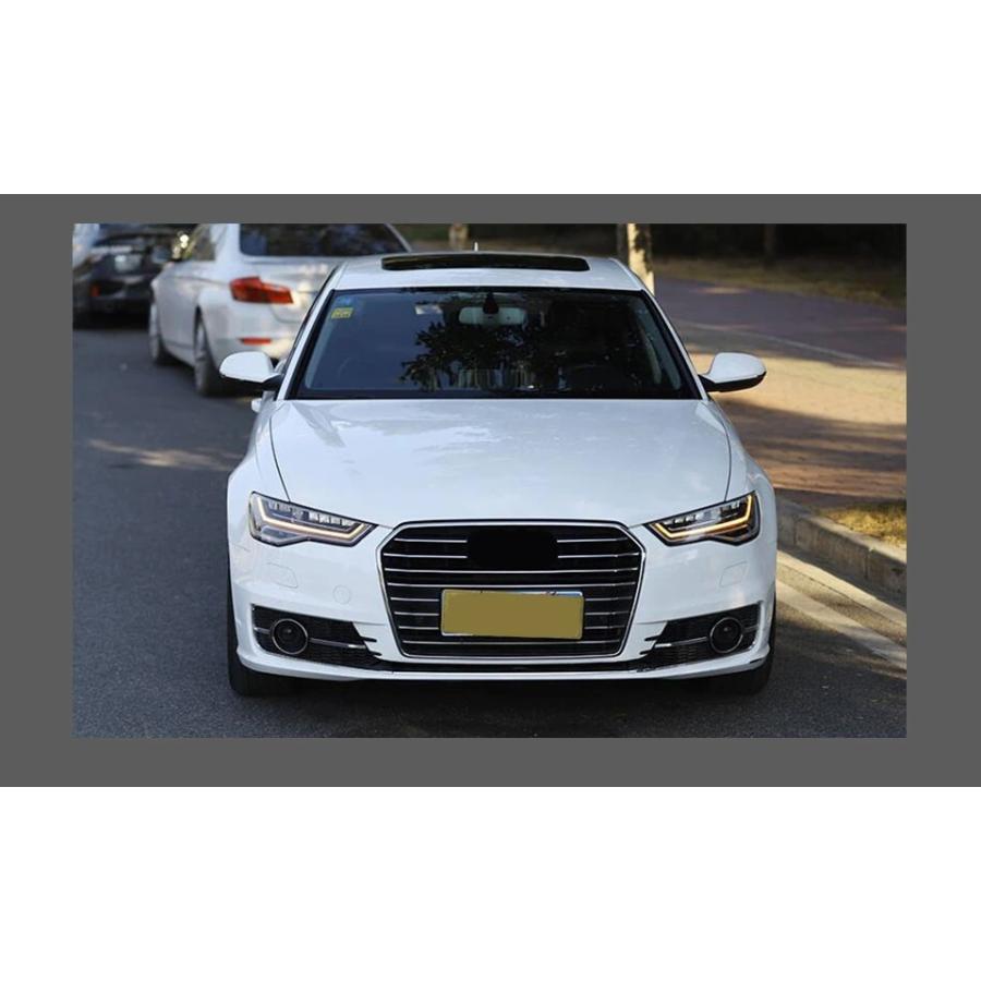 LED ヘッドライト AUDI アウディ A6 4G C7 '11-'14 前期型 シーケンシャルウィンカー タイプA クリア AOKEDING_8