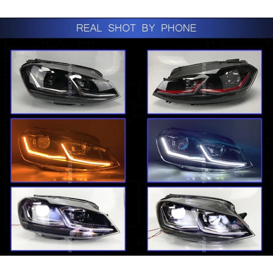ゴルフ7 GOLF7 5G 前期 LED ヘッドライト 左右 ヘッドランプ シーケンシャルウィンカー フォルクスワーゲン AKD A  GTIタイプの画像