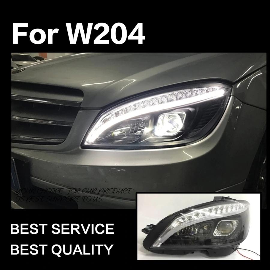 AKD メルセデス・ベンツ Cクラス W204 '07-'10 前期型 LED ヘッドライト クリア シーケンシャルウィンカー