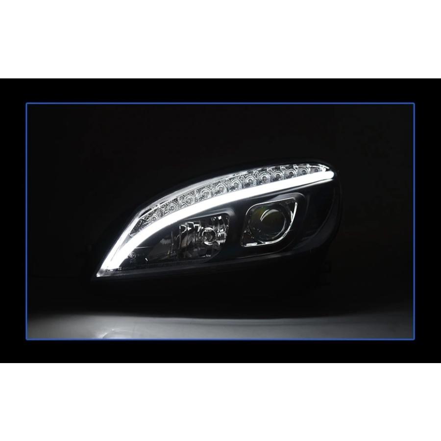 AKD メルセデス・ベンツ Cクラス W204 '07-'10 前期型 LED ヘッドライト クリア シーケンシャルウィンカーの画像