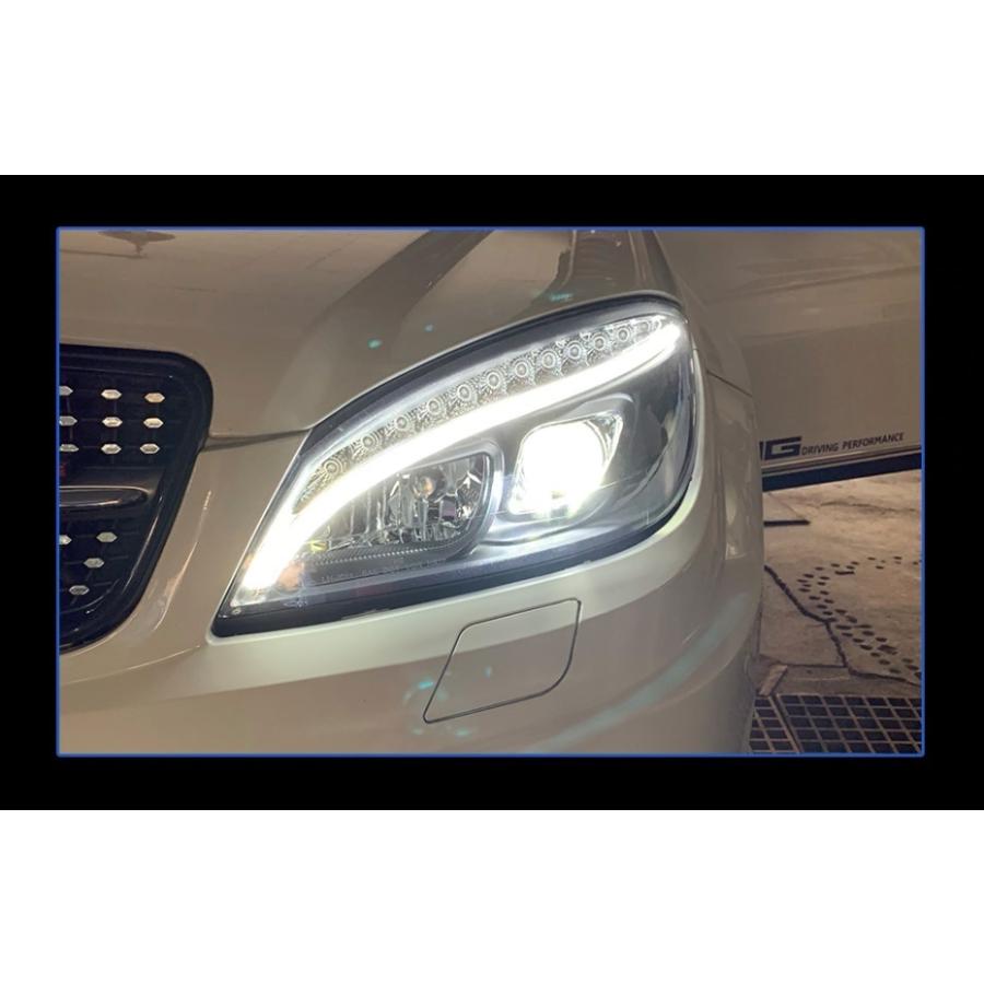 AKD メルセデス・ベンツ Cクラス W204 '07-'10 前期型 LED ヘッドライト クリア シーケンシャルウィンカーの画像