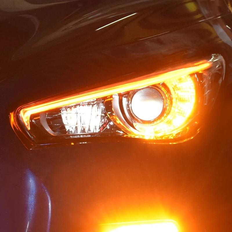 日産 LED ヘッドライト スカイライン V37 AKD タイプA クリア