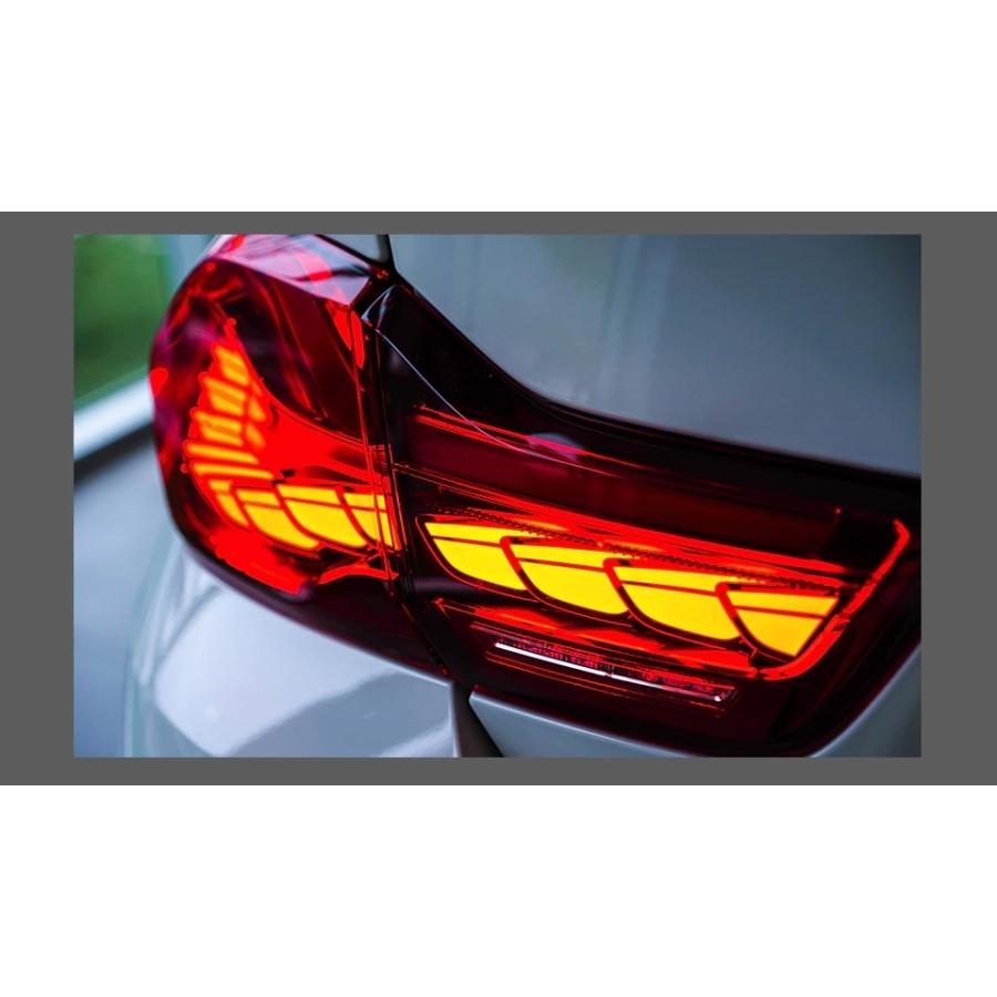 LED テールライト BMW 4シリーズ M4 F32 F82 シーケンシャルウィンカー AOKEDING タイプA レッド