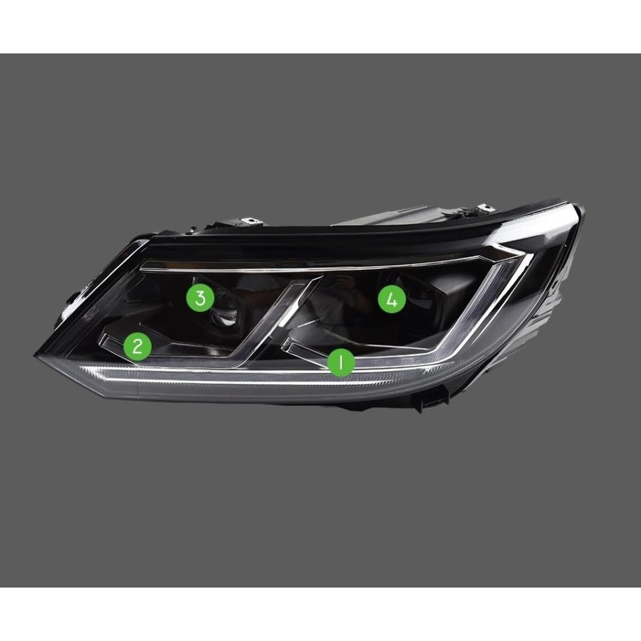 LED ヘッドライト ティグアン 5N フォルクスワーゲン '11-'16 後期 シーケンシャルウィンカー AOKEDING タイプB クリアの画像