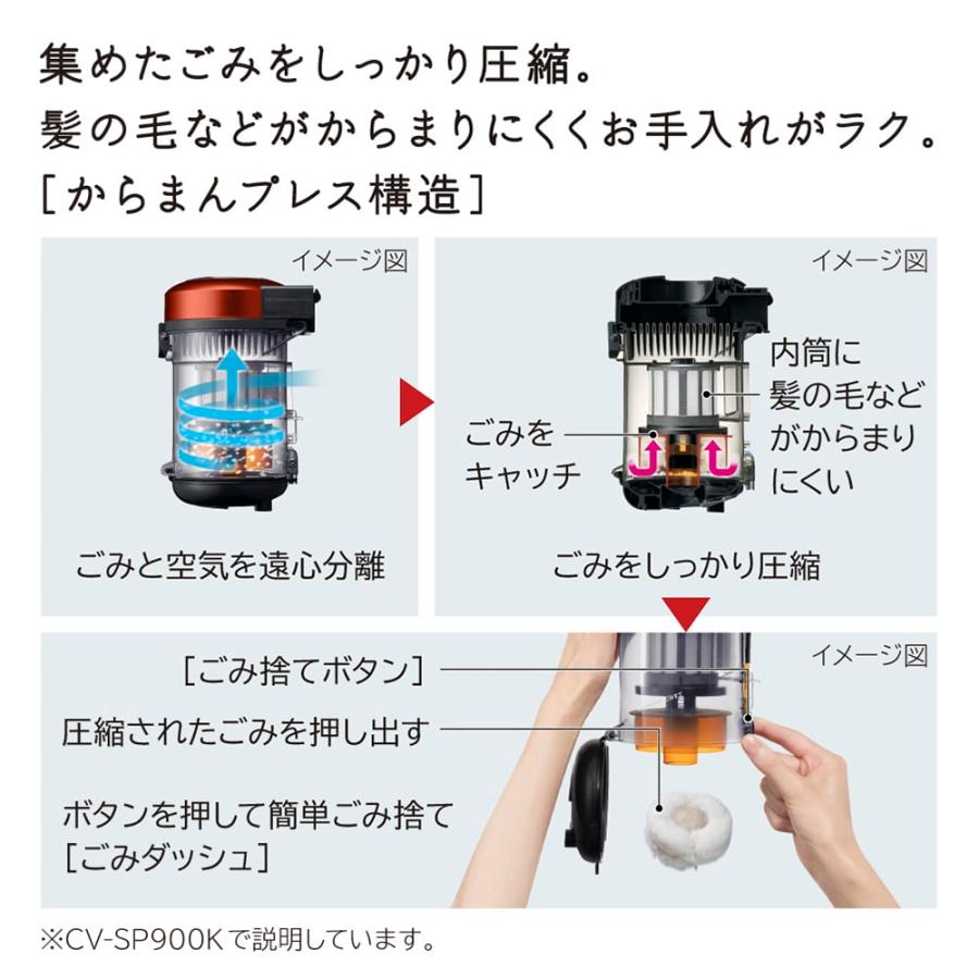 日立サイクロン式クリーナー パワかるサイクロン CV-SV90K-W 日本製