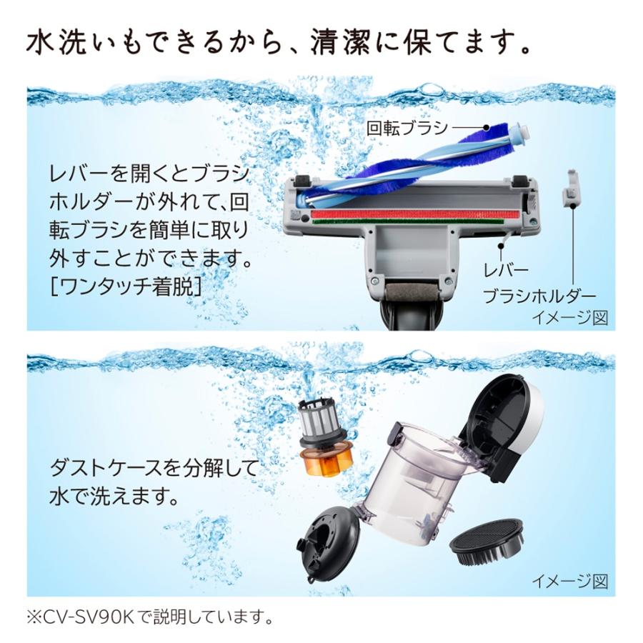 日立サイクロン式クリーナー パワかるサイクロン CV-SV90K-W 日本製