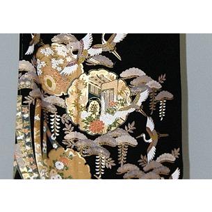 留袖レンタル 黒留袖 留め袖 結婚式 着物レンタル フルセット  母親 とめそで 正絹 高級 親族 人気 和装 標準サイズ 雪輪に御所車 rt124 |  | 01
