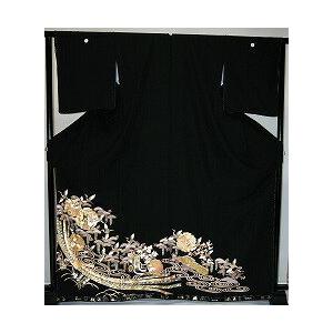 留袖レンタル 黒留袖 留め袖 結婚式 着物レンタル フルセット  母親 とめそで 正絹 高級 親族 人気 和装 標準サイズ 雪輪に御所車 rt124 |  | 03