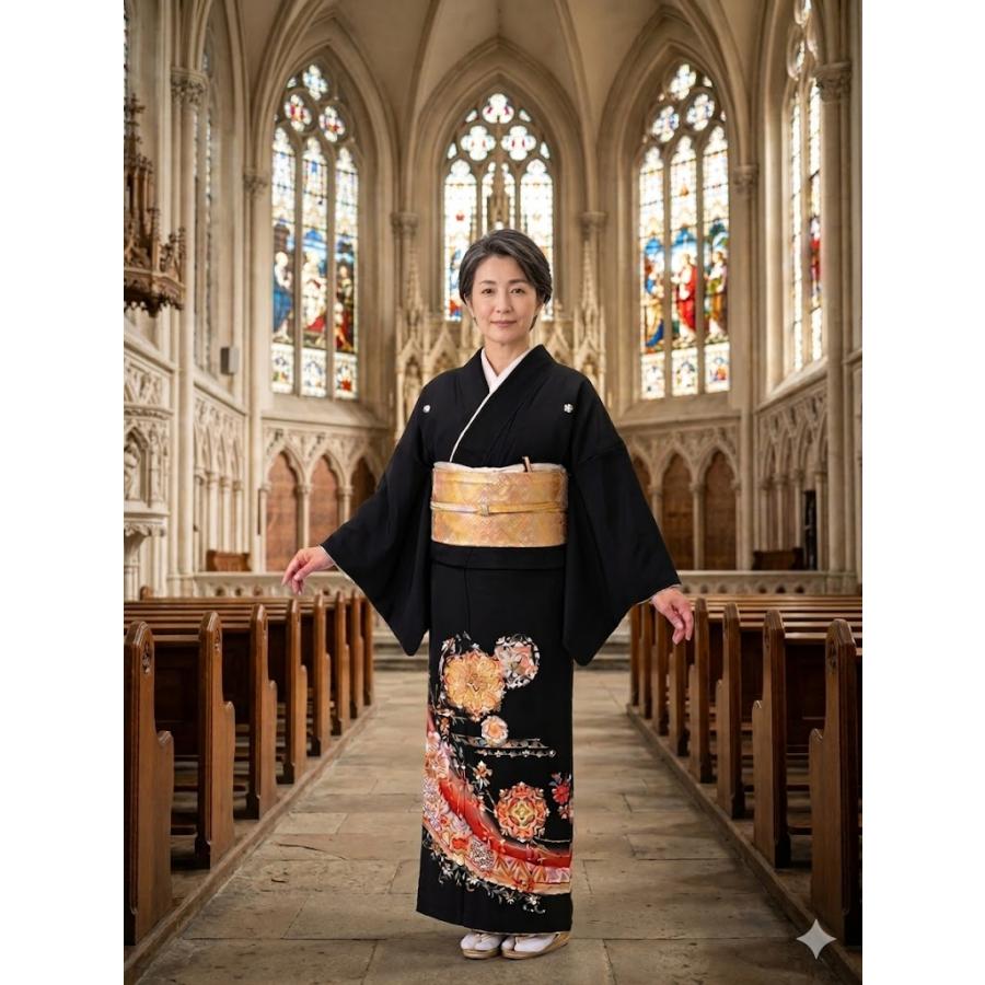 大きいサイズ 留袖レンタル H126cm位まで 17〜25号位迄 ビッグサイズ 結婚式 正絹  4L 5L 広幅 留め袖 人気  rt246 |  | 01