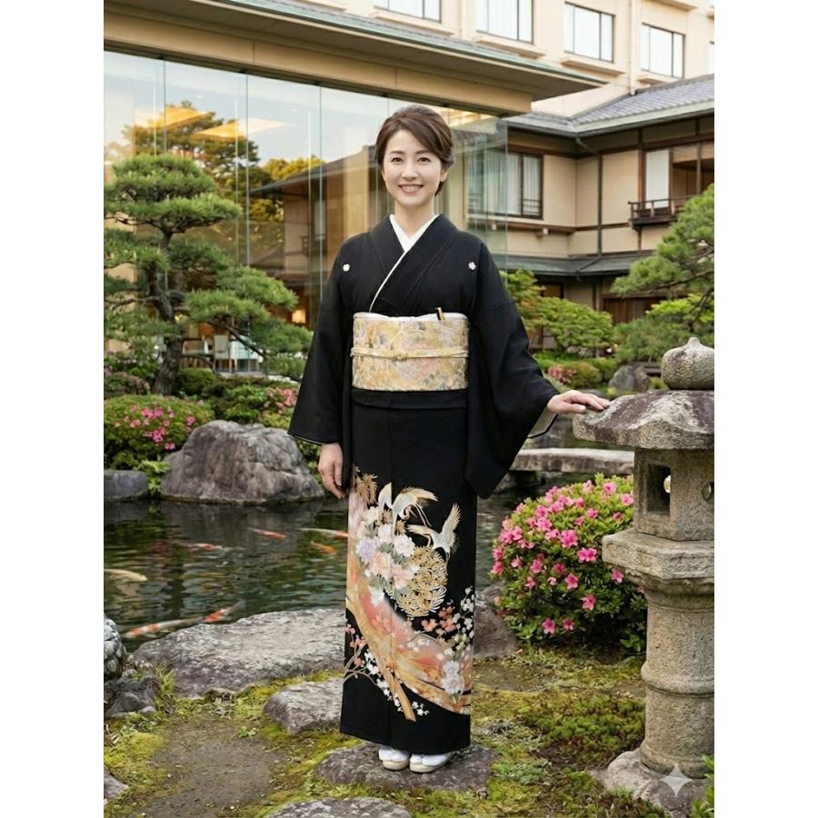 大きいサイズ 留袖レンタル H130cm位まで 19〜27号位迄 ビッグサイズ