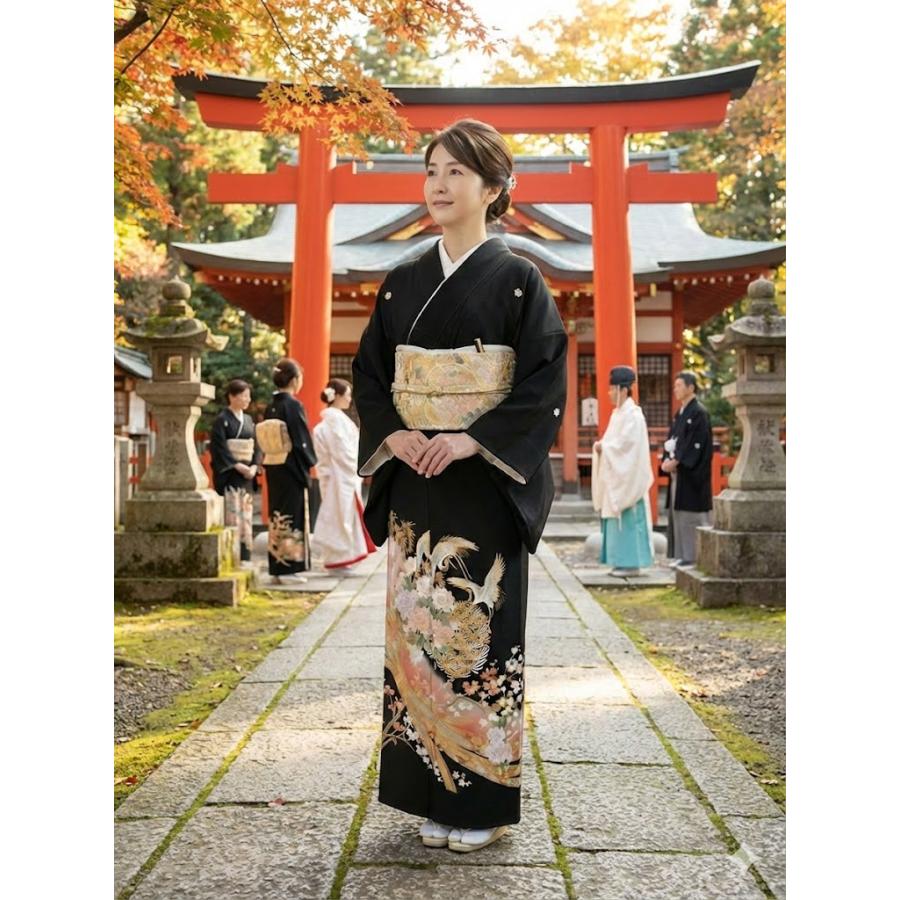 大きいサイズ 留袖レンタル H130cm位まで 19〜27号位迄 ビッグサイズ