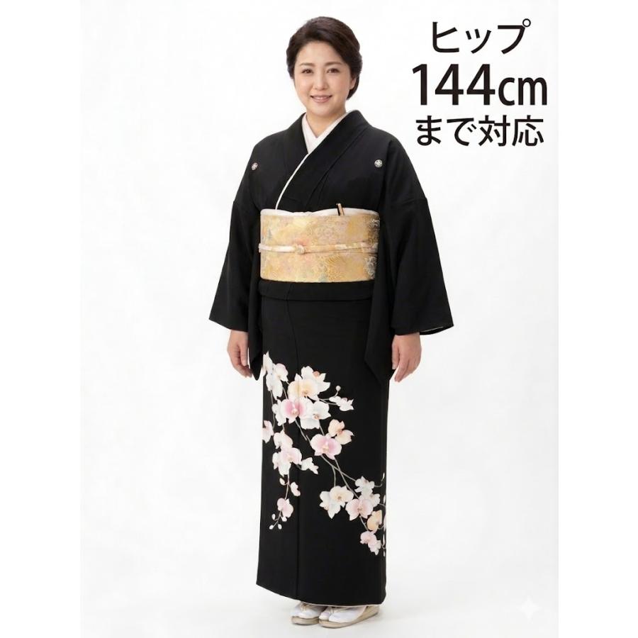 大きいサイズ 留袖レンタル H142cm位まで 23〜31号位迄 ビッグサイズ 結婚式 正絹  4L 5L 広巾 留め袖 人気  rt283