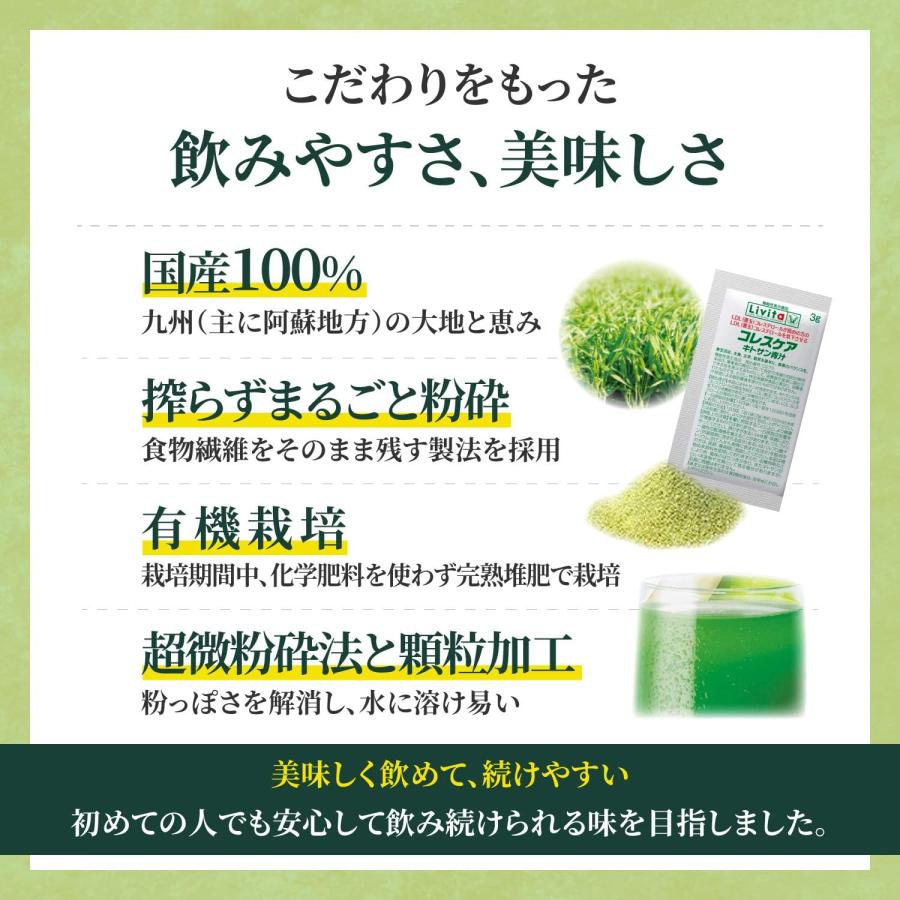 Livita コレスケア キトサン 青汁 30袋 大正製薬 箱なし サプリメント