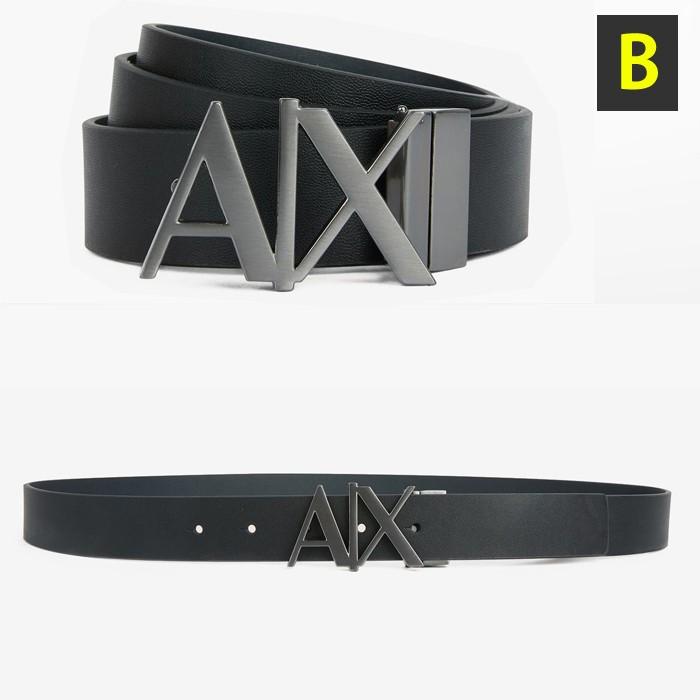 A/X　アルマーニ・エクスチェンジ ARMANI EXCHANGE 正規 メンズ 本革ベルト レザーベルト ax415 ホワイト ブラック｜5445｜04