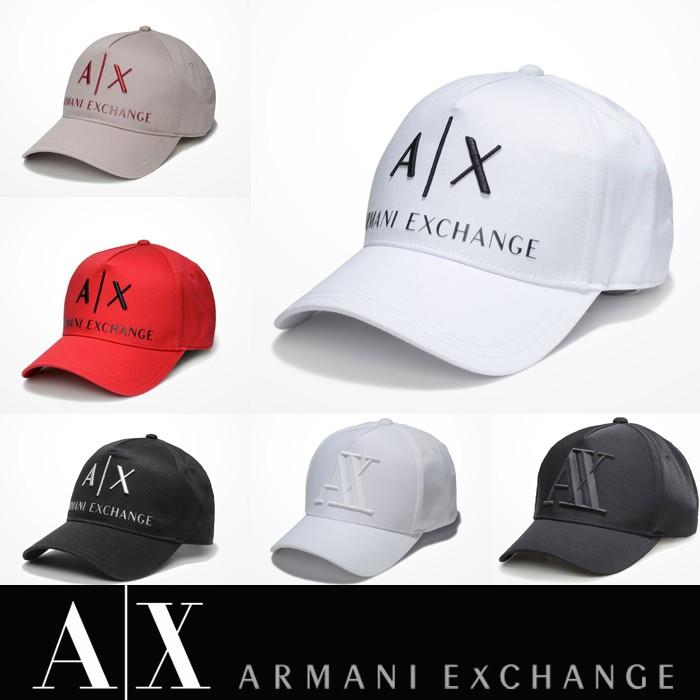アルマーニエクスチェンジ キャップ 帽子 ARMANI EXCHANGE A 正規 X レッド ホワイト ax472 お金を節約 ブラック 最大60％オフ
