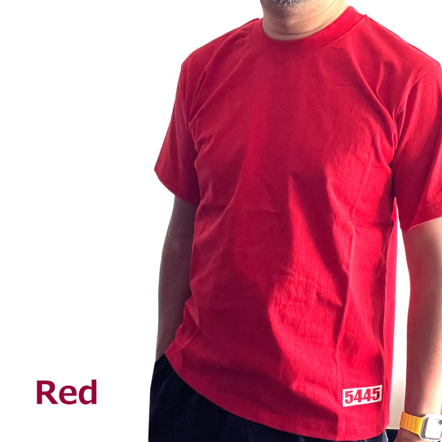 5445オリジナル　メンズ　半袖 Tシャツ　大きめ 左袖ワンポイント　five18 爆買 |  | 01