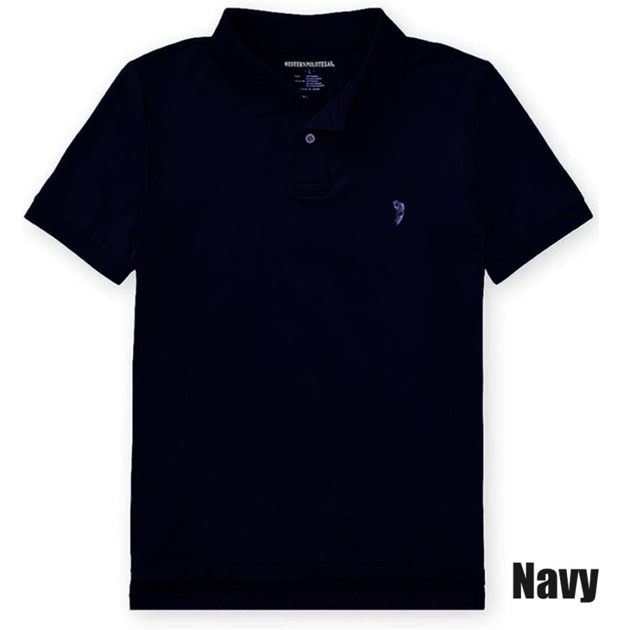 ウエスタン POLO ポロシャツ ワンポイント 半袖 ポロ ブラック ウエスタン POLO ポロシャツ ワンポイント 半袖 ポロ ブラック