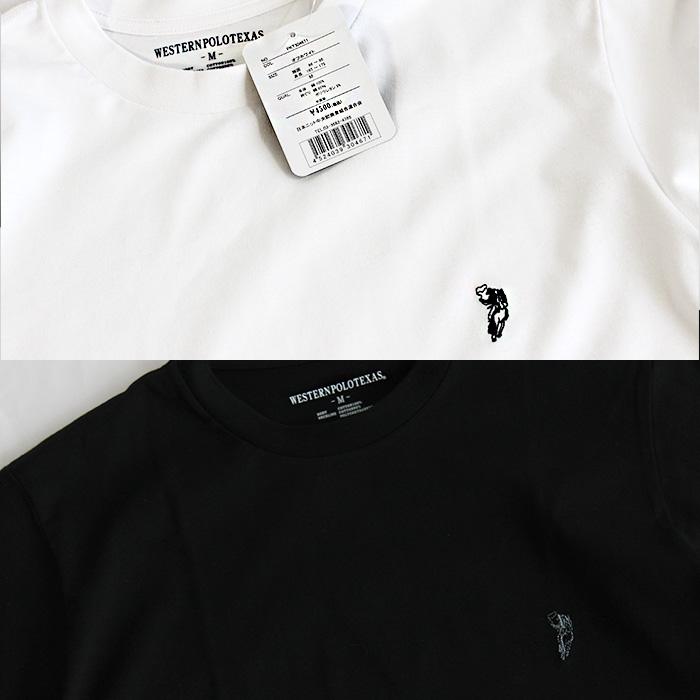 Western POLO ワンポイント 半袖  Tシャツ 綿100％ polo888 白 黒 しっかりTシャツ｜5445｜04