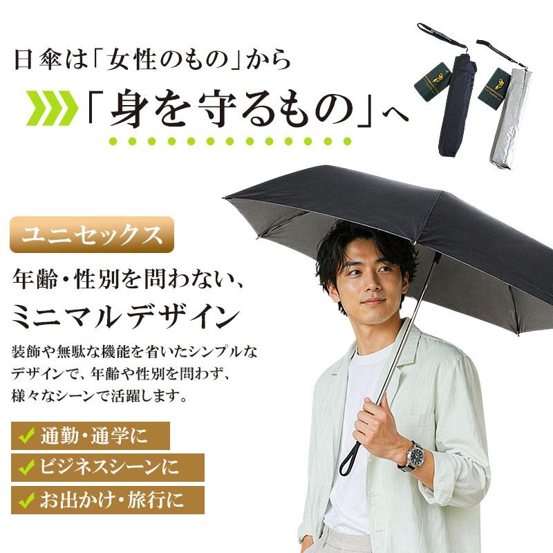 W.POLO メンズ 折りたたみ傘 軽量193g 撥水 UVカット99％ 日傘 晴雨