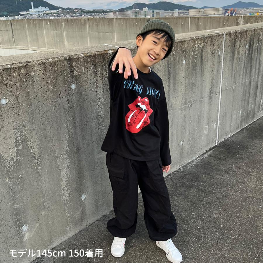 子供用 ロング tシャツ キッズ 子供服 ローリングストーンズ 110-160cm