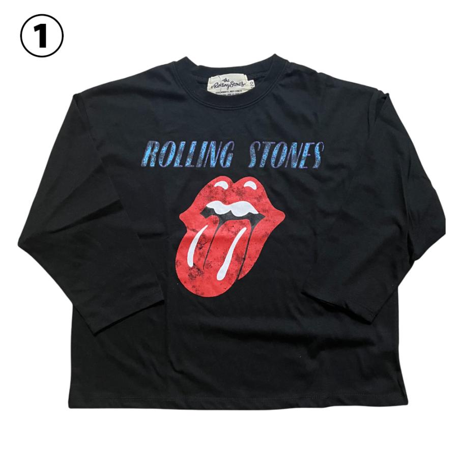 子供用 ロング tシャツ キッズ 子供服 ローリングストーンズ 110-160cm