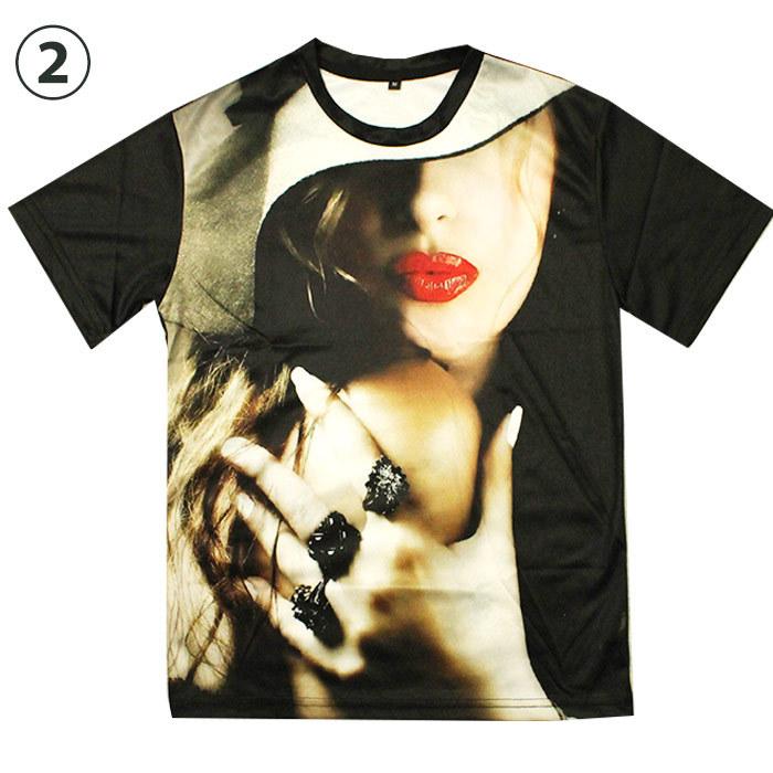 在庫処分 セクシープリント 半袖Tシャツ 吸汗速乾 おもしろ ユニ