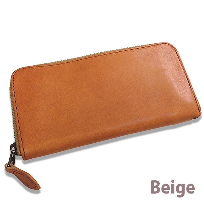 栃木レザー 長財布 ラウンドファスナー 本革 牛革 レザー レディース