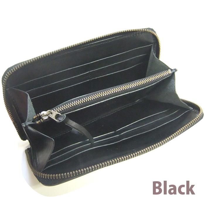 栃木レザー 長財布 ラウンドファスナー 本革 牛革 レザー レディース