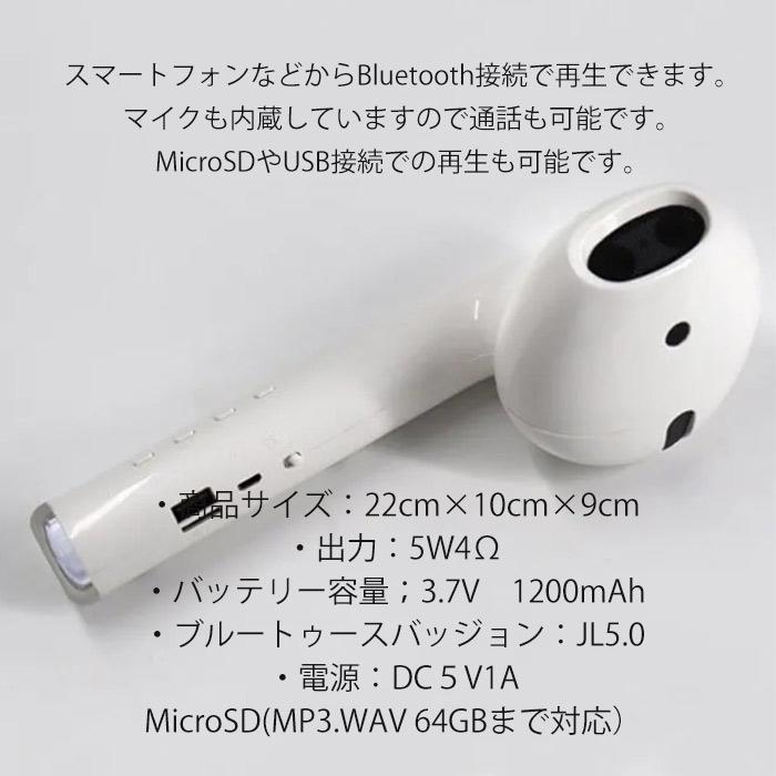 イヤホン型スピーカー Bluetooth5.0 大きいスピーカー モバイル