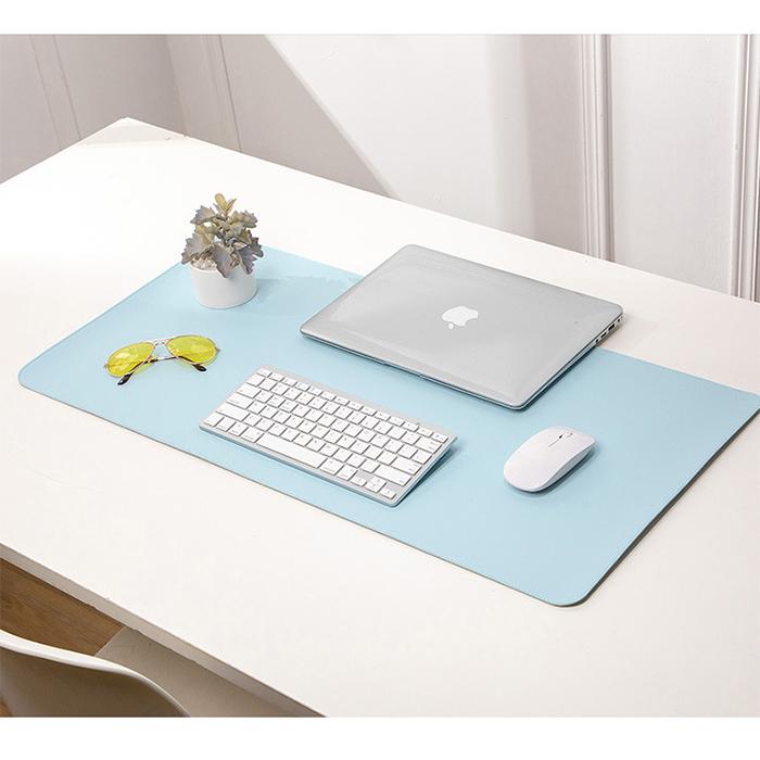 PCマット マウスパッド デスクマット くすみカラー フェイクレザー 撥