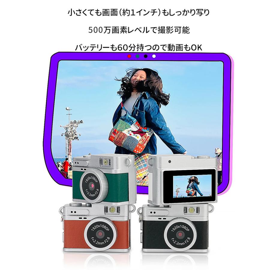 レトロ ミニデジタルカメラ ポケット 写真/ビデオレコーダー 4cm