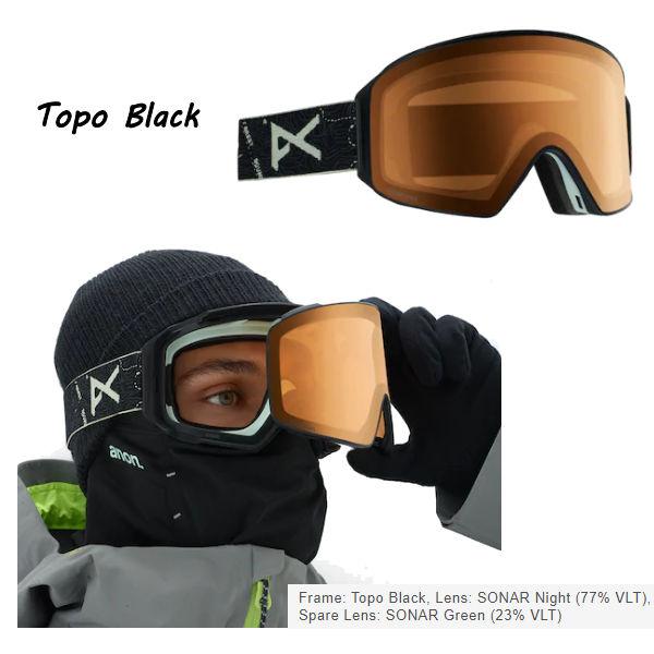 アノン ANON Mens Anon M4 Cylindrical Goggle + Spare Lens + MFI Face Mask メンズ  スノーゴーグル スキー スノーボード ゴーグルバッグ付属