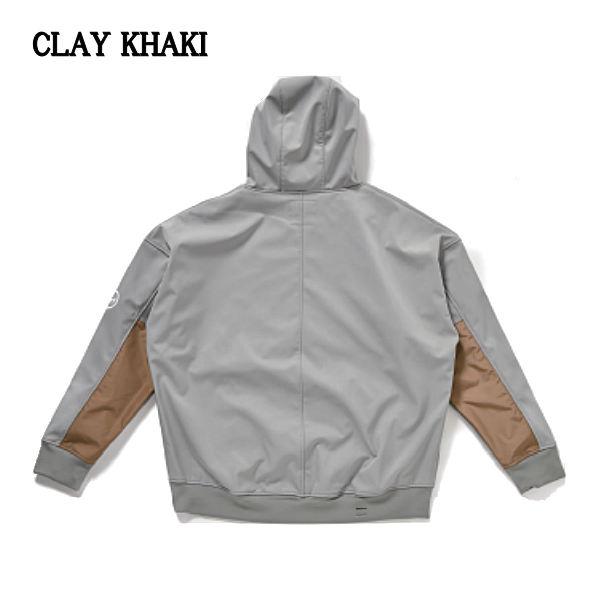 ANTHEM フード付き スノーボード パーカー ウェア ベージュ/グレー