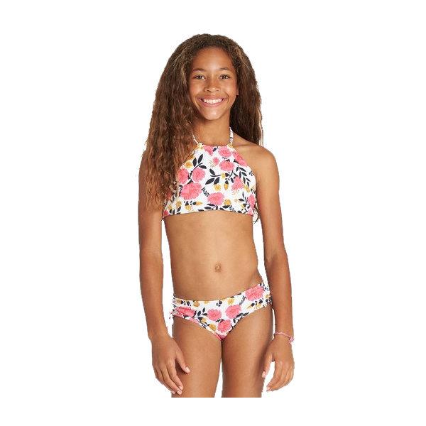 BILLABONG ビラボン ビキニセット 赤 白 リバーシブル ビラボン BILLABONG キッズ 子ども 女の子 水着 ビキニ 上下