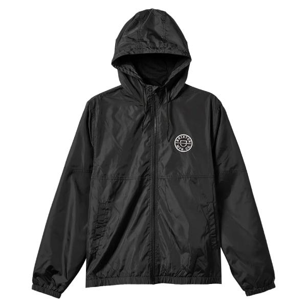 Brixtonブリクストン シンプルブラックナイロンブルゾンゆったりサイズ ブリクストン BRIXTON メンズ ジップアップジャケット ナイロン 撥水性