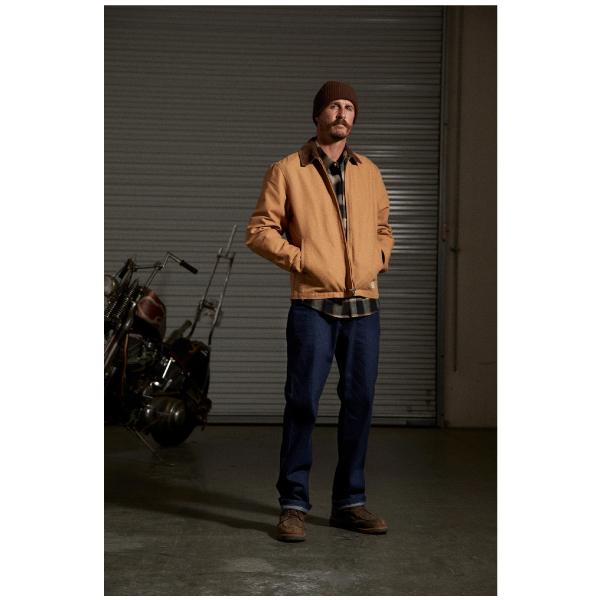 Brixton ガレージジャケット Mサイズ Men's Altered Threads Lined Garage Jacket in Medium Wash Denim