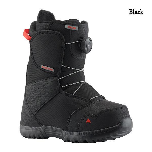 BURTON 子ども用スノーボードブーツ ボアシステム ブラック バートン BURTON Kids Burton Zipline BOA? Snowboard Boot キッズ