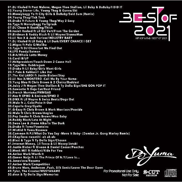 【DJ YUMA】Best Of 2021 HIP HOP R&B MIX CD cddjyuma2021best54TIDE 通販