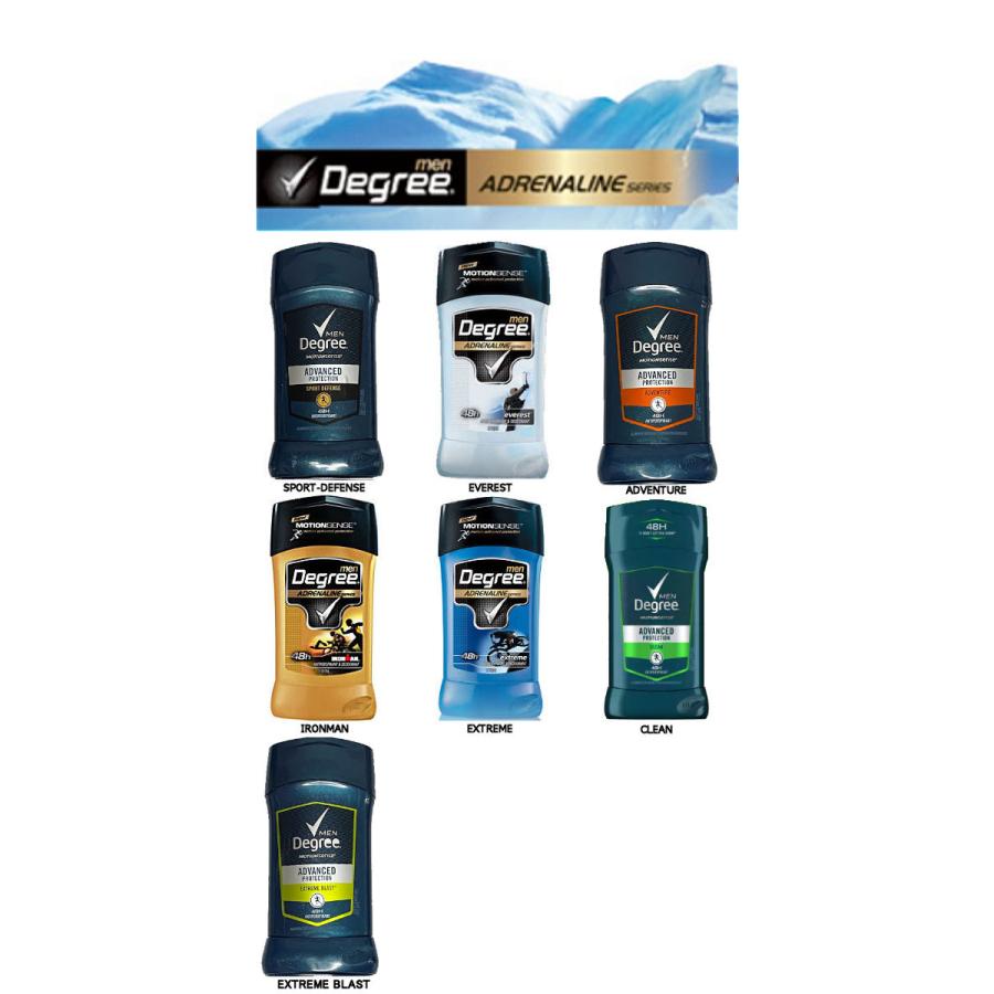 Degree Men Advanced スポーツ後やシャワー後に 塗る制汗剤 デオドラントスティックタイプ 7種 正規品 海外直輸入 Degree Adrenaline 54tide 通販 Yahoo ショッピング