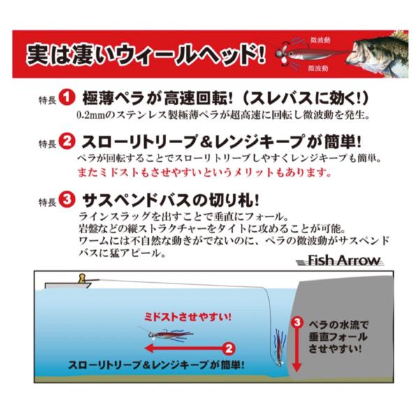 フィッシュアロー Fish Arrow WHEEL HEAD ウィールヘッド ペラ付き