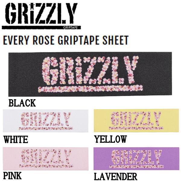 グリズリー GRIZZLY EVERY ROSE GRIPTAPE SHEET グリップテープ デッキテープ スケートボード