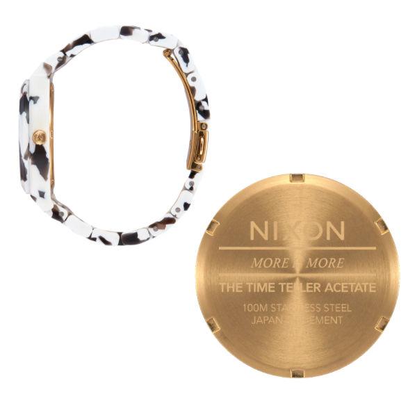 NIXON ニクソン/THE TIME TELLER ACETATE メンズ・レディースウォッチ アナログ腕時計 ザ・タイムテラーアセテートBLACK/TORTOISE｜54tide｜03