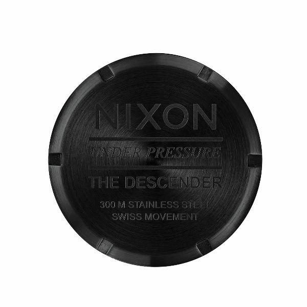 NIXON シルバー ブラック The Descender クォーツ 腕時計
