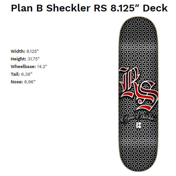 プランビー PLAN B Sheckler RS SKATEBOARD デッキ 板 スケートボード